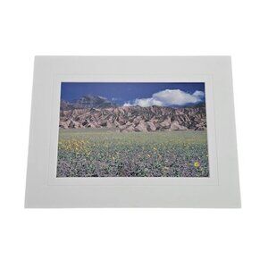 Mountain Landscape White Matted Photo Unframed Wall Art 16"x12.5"